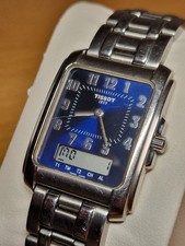 ?? TISSOT TWO-TIMER Ref. D130/230K – Blaue Dual-Zeitanzeige (90er)