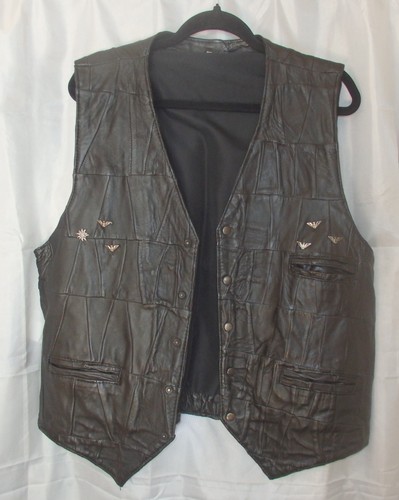 Herren leder weste biker - leder,
