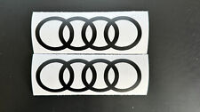 Audi Dekorfolie (2xStk) 15x5 Audi Ringe Aufkleber KFZ Auto 3M Schwarz/Weiss
