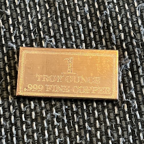 Unze 999 kupferbarren - 1, oz