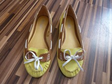 LAURA MILANI  - super Edle Damen Frühlings Ballerinas - Gelb / Braun - Gr.40 - 