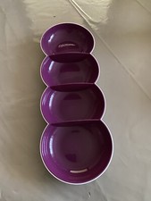 Tupperware Allegra Perle Servierraupe Weiß/ lila