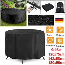 Gartentisch Abdeckung Rund Wasserdicht Schutzhülle Gartenmöbel Abdeckplane Tisch