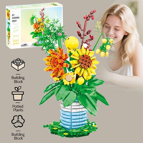 Blumen bausteine set - blumen,