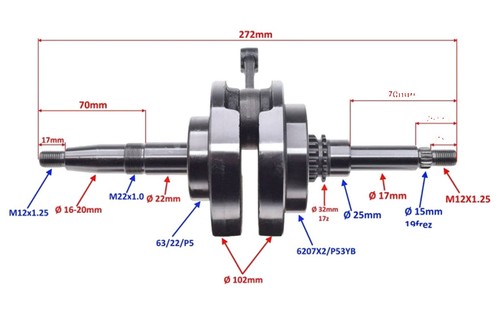 Kurbelwelle für sym - kurbelwelle, x-pro