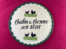 Zeller Keramik - Hahn und Henne -  Tortenplatte 30 cm - mit Aufschrift seit 1898