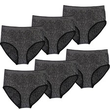 6 Stück Damen Microfaser Slips Unterwäsche Taillen Schlüpfer Unterhose L - XXXL