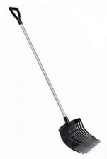 Pferde-Dunggabel PP 32x32x10,5cm mit ALU Stiel  0,95m Fork Spänegabel Laubgabel