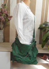 tolle Echtleder Schulter Tasche Umhängetasche Mittelalter Boho Lagenlook Unikat