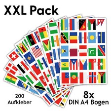 200 Länderfahnen Flaggen