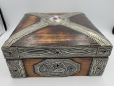 Jugendstil Schatulle, Holz mit