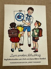 Zum ersten Schultag - DDR - Pioniere - Karte von 1962