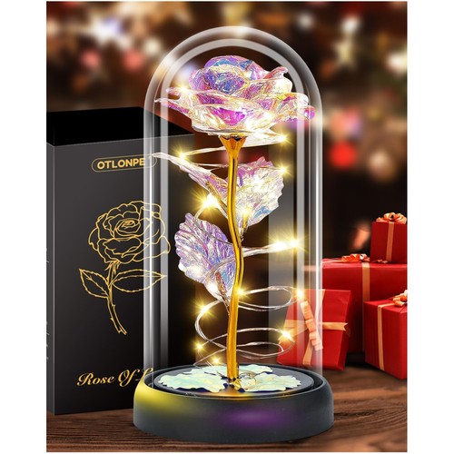 Blumen geschenk rose glas - rose,