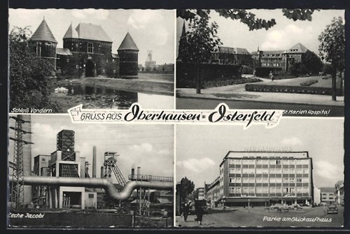 Oberhausen osterfeld zeche - ak, oberhausen-osterfeld,
