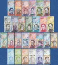 VENEZUELA Set 27 Banknoten 2