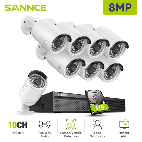 Sannce 10ch poe - 10ch, 8mp