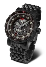 Vostok Europe Engine Automatik Skelett Herrenuhr Stahlband Schwarz-NH72-571C647B