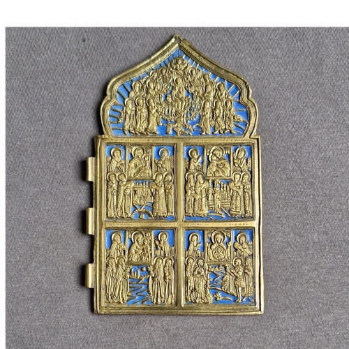 Russische bronze emaille - bronze,