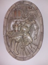 Altes Keramik Relief Wandbild