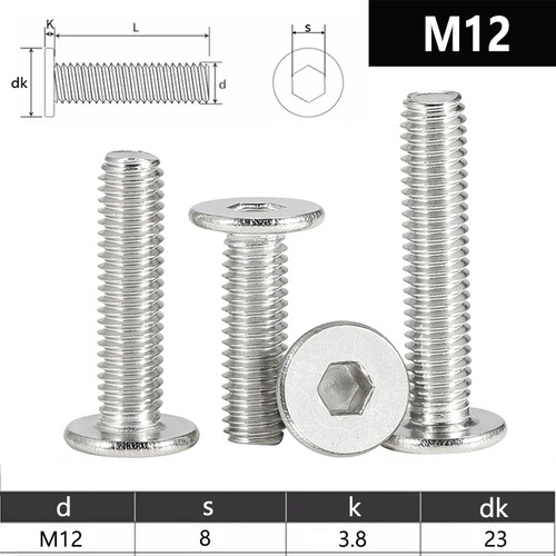 M12 niedrig flachkopf - niedrig,