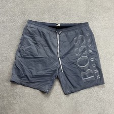 HUGO BOSS Herren Badehose Badeshorts Gr. XL Beach Shorts Boxer Logo 19120 Blau