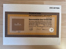 Aktie der Rosenthal AG über