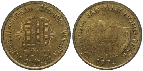 Vietnam dong 1974 v - 10,