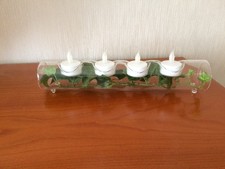 Moderner ADVENTSKRANZ ca. 30 cm GLAS  Weihnachtskranz Weihnachten Dekoration