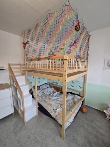 Hochbett mit spielebene 40m - mit, 1,40m