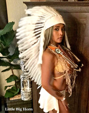 Indianer Kopfschmuck, Kriegshaube Häuptling Kriegshaube Coiffe Indienne Little Big Horn 