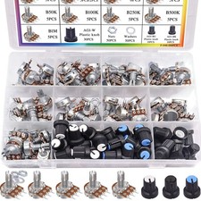 Potentiometer Kit B1K B5K 10K 20K 50K 100K 250K 500K 1M Ohm Set 100 Stück