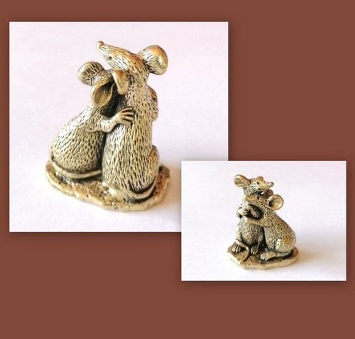 Messing figur maus umarmung - figur,