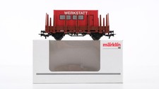 Märklin H0 00752-04 Rungenwagen mit Werkstatt Container DB