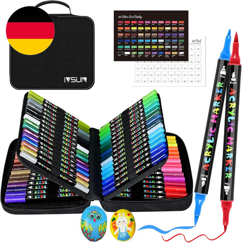Ivsun farben acrylstifte - ivsun, 60