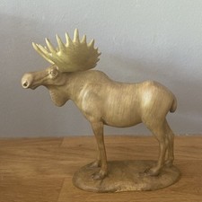 Elch Skulptur Holzoptik