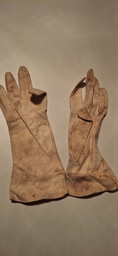 Paar damenhandschuhe leder - 2,