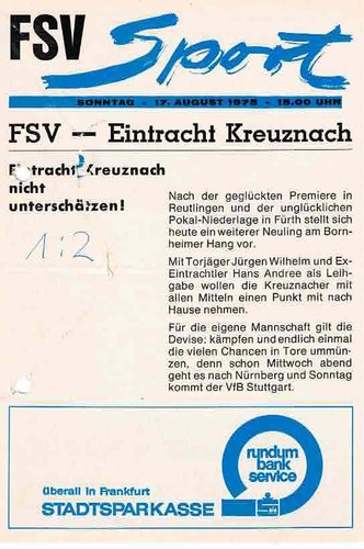Fussball programmheft 76 - , 75/76