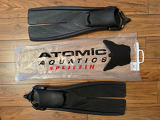 Atomic Splitfin Tauchflossen, Gr. L mit SpringStraps, Farbe "Smoke on the Water"
