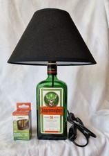 JÄGERMEISTER LED-Lampe, Tischlampe 230 V, Trapez Schwarz, ink. Leuchtmittel Flas