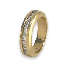 Halb Memoire Ring massiv