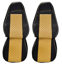 Black With Beige Seat Covers