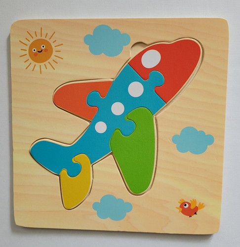 Kleines buntes holzpuzzle - kleines,