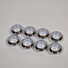 8x Häfele Rosette für Push Lock Chrom Maxi Ø26 mm / Wandstärke 16mm 8 Stück Set