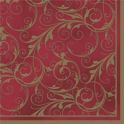 Servietten red gold ranken - servietten,