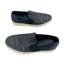 Prada Black Leather Slip-on