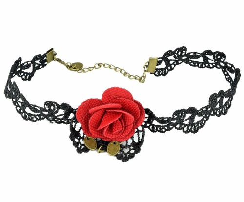 Schwarze halskette halsband - halskette,