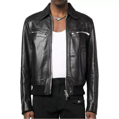 Schwarze lederjacke herren - lederjacke,
