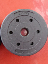 2 x 2 kg Hantelscheiben  Kunststoff versiegelt von C.P.Sports