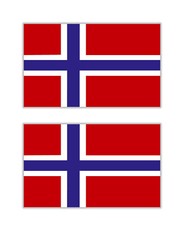 Aufkleber sticker norwegen - 2x,