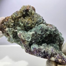 XL Phantom Fluorit Würfel Stufe, parkettiert, grün lila Okorusu, Namibia